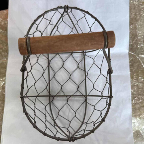 Wire Egg Basket Retro Rustic Iron Storage Basket for Farmhouse Tableto 2