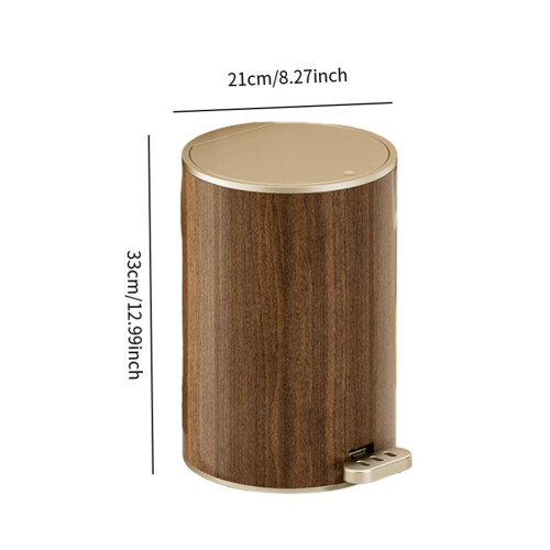 Bathroom Trash Can with Lid Step on Trash Can for Office Laundry Room 1