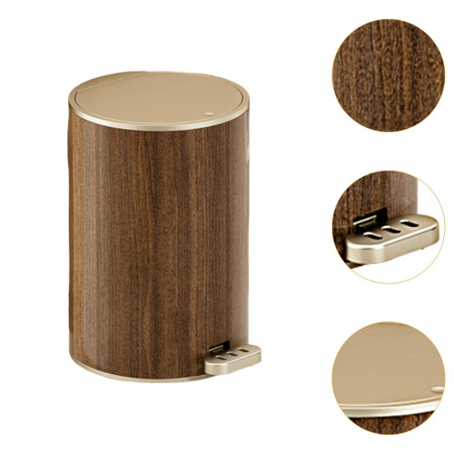 Bathroom Trash Can with Lid Step on Trash Can for Office Laundry Room 2