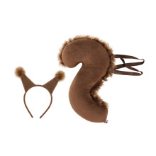 Squirrel Ears and Tail Set Cosplay Hair Hoop for Performance Party Rol