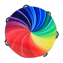 Wood Handheld Tambourines Children Adults Play Hand Drum for Party Gam