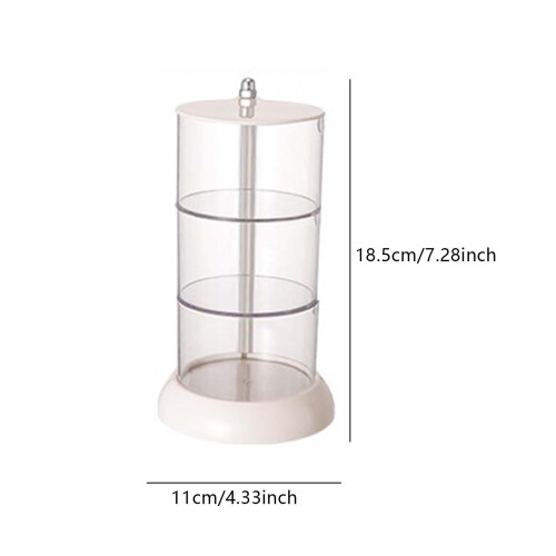 Makeup Sponge Container Rotatable Cosmetic Organizer for Necklaces Bra 1