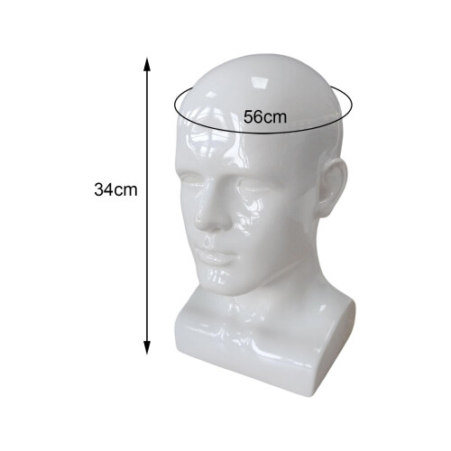 Men Mannequin Head PVC Display Stand Accessory for Salon Display gloss 1