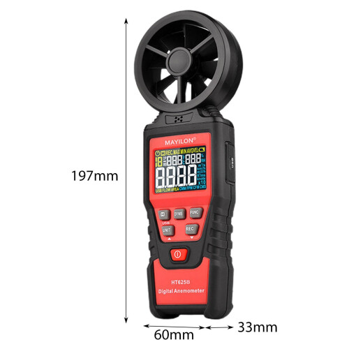 Digital Anemometer Handheld Tool Wind Speed Meter Gauge for Golf Home 1