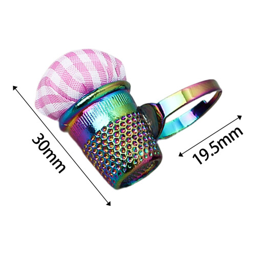 Pin Cushion Ring Metal Thimble Pin Holder for Needlework Knitting Stit 1