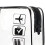 Clear Makeup Bag Bag for Essentials Traveling Bathroom Black 3