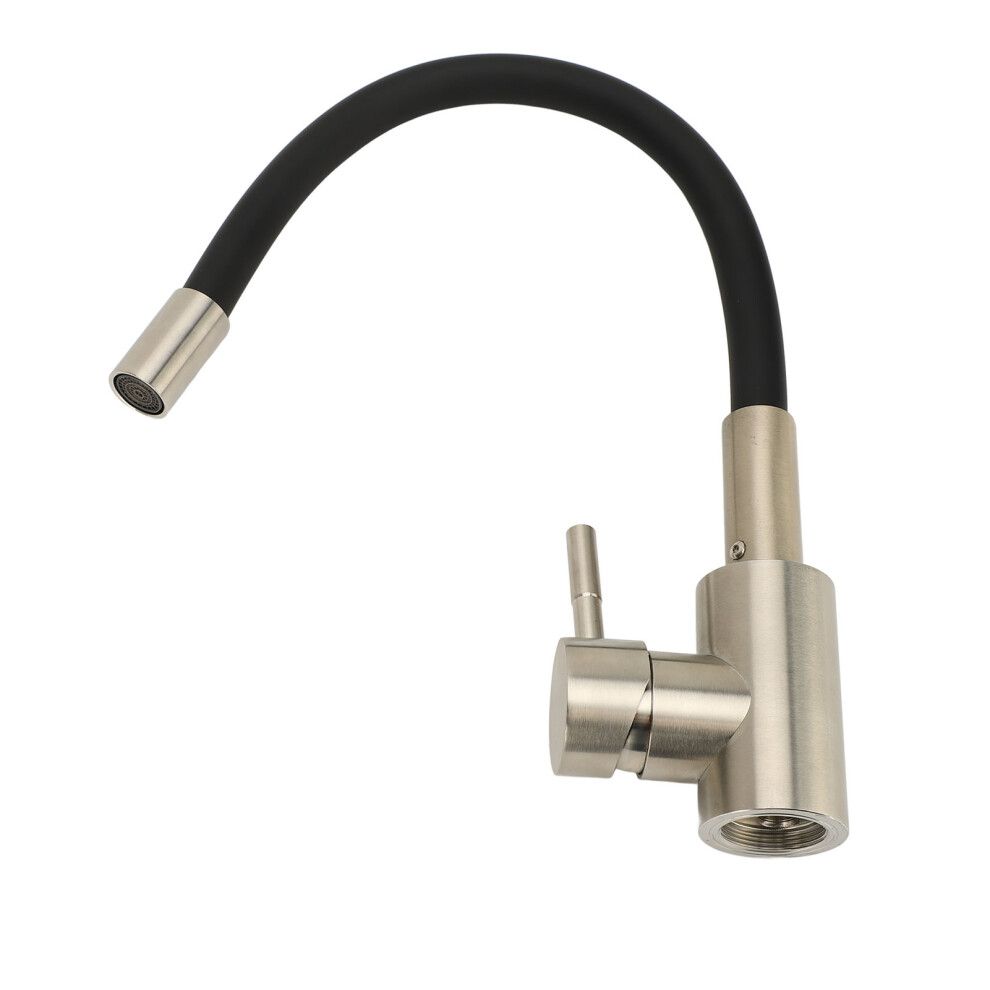 Flexible Stainless Steel G1/2 Gooseneck Kitchen Sink Faucet With Single Handle 8461385658187