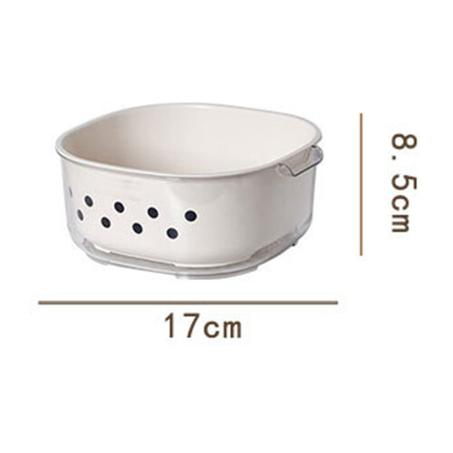 Double Layer Fruit & Vegetable Colander, Lightweight Plastic, 250g 1