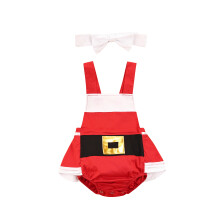 (6-12 Months, Red) Conjunto infantil de verão, macacão sem mangas com decote quadrado + faixa de cabelo, tamanhos 3 a 24 meses.