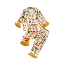 (2-3 Years, Khaki) Herbst-Satin-Pyjama-Set für Mädchen, Taille, Nachtwäsche