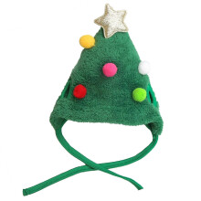 (As show, L) Pet Hat Christmas Tree Shape Headdress Green Pet Dogs Beanie for Christmas