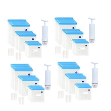 Sous Vide Bags 80Pack Reusable Electric Vacuum Food Storage with 4 Hand Pump,3 Size Sealed Bag,16 Clip