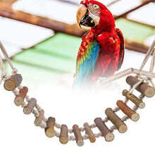 Houten Papegaai Hamster Klimladder Vogelbaars Stand Speelgoed voor Huisdier Vogelkooi Accessoires Papegaai Hangmat Schommel