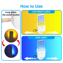 Innentötungsfalle Mückenlampe 18W Lila Nacht mit 4 Klebepads
