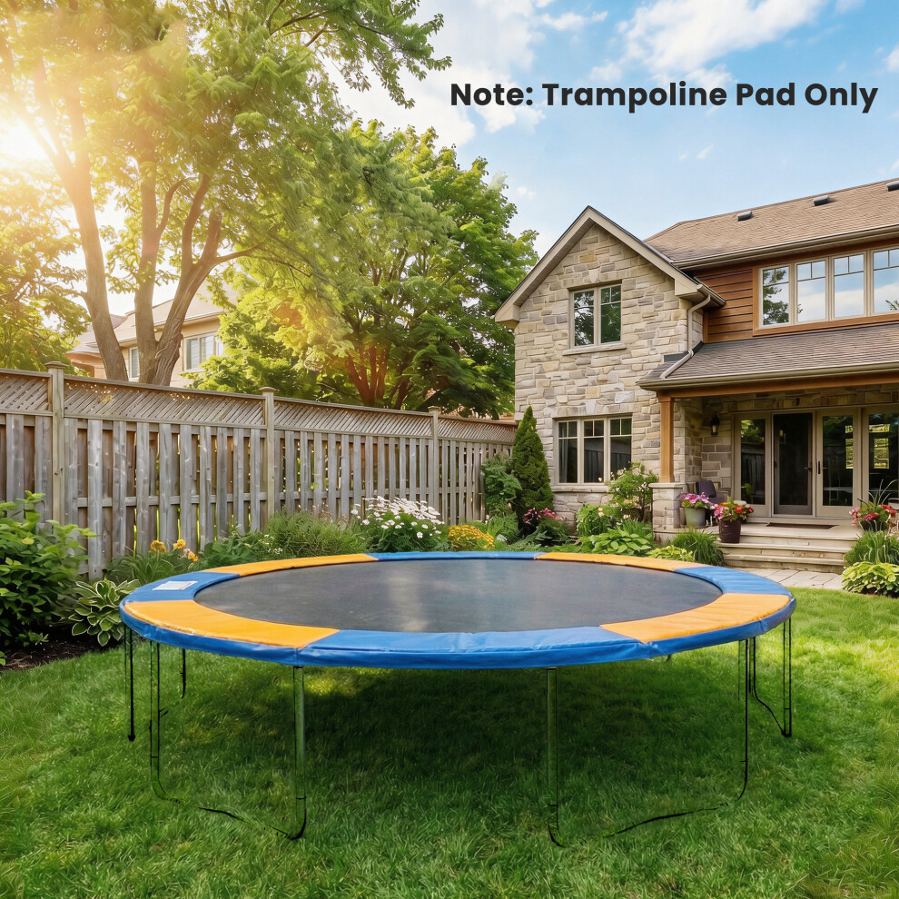 Homcom 8Ft Trampoline Spring Cover, Plastic Trampoline Pad, Yellow And Blue
