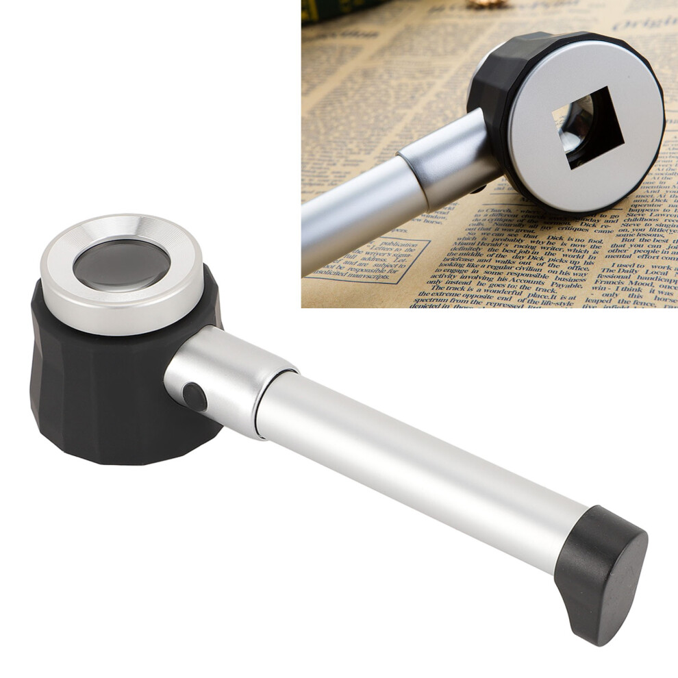 Light Handheld 45X Magnifying Glass With Led & Scale For Jewelry Outdoor Observation