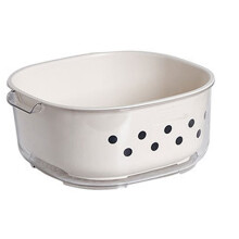 Double Layer Fruit & Vegetable Colander, Lightweight Plastic, 250g
