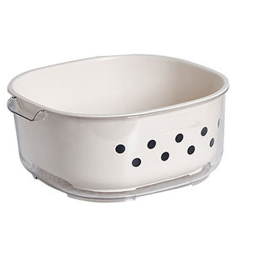 Double Layer Fruit & Vegetable Colander, Lightweight Plastic, 250g