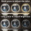 Round black bluetooth bathroom mirror with 3 colour lights clock 2