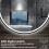 Round black bluetooth bathroom mirror with 3 colour lights clock 5