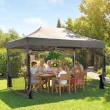 Outsunny 3 x 4.5 m Pop Up Gazebo with Mesh, Heavy Duty Party Tent Marquee