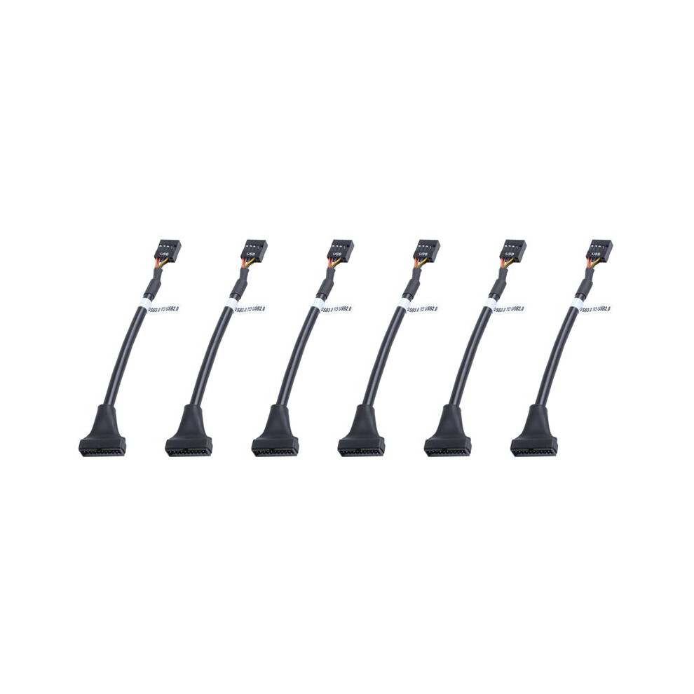 6pcs 15cm USB 3.0 20 Pin Header Male to USB 2.0 9 Pin Female Adapter Cable-image-OPC-PWMR9DC-NEW