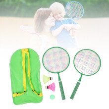 Kinder-Badminton-Set 1 Paar grün, 2 Federbälle