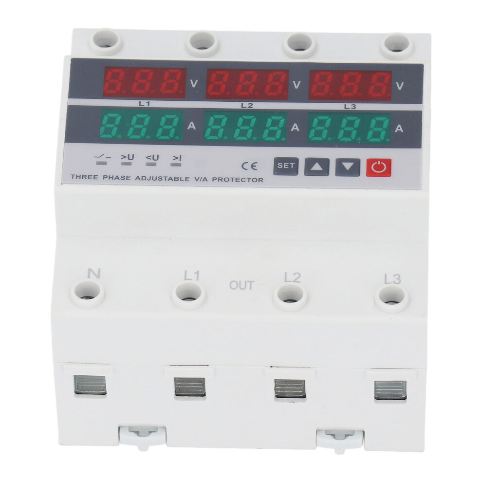 3-Phase Din Rail Over Under Voltage Protector 63A Ac120-300V 9331385666606