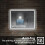 60x80cm black bluetooth led bathroom mirror dimmable 3