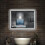 60x80cm black bluetooth led bathroom mirror dimmable 1