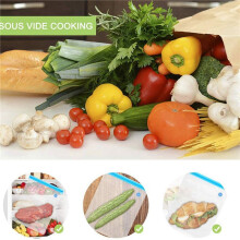 Sous Vide Bags 80Pack Reusable Electric Vacuum Food Storage with 4 Hand Pump,3 Size Sealed Bag,16 Clip
