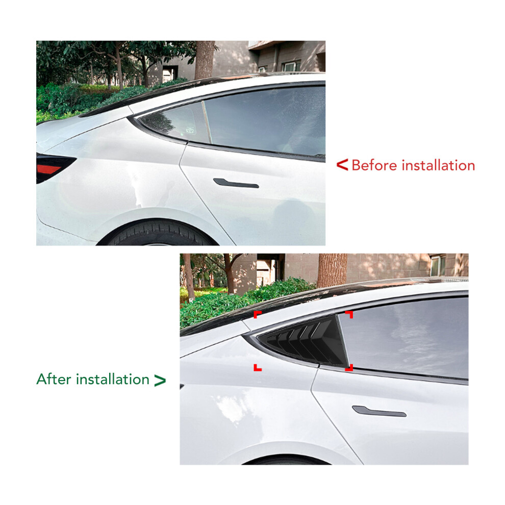 ABS Rear Side Window Louver for Tesla 3 Y