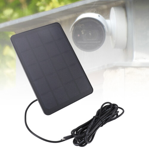 4W Solar Panel for Outdoor Security Cameras 5V USB Type C Waterproof IP65