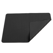 Tapis en silicone pour litière de chat grand antidérapant noir