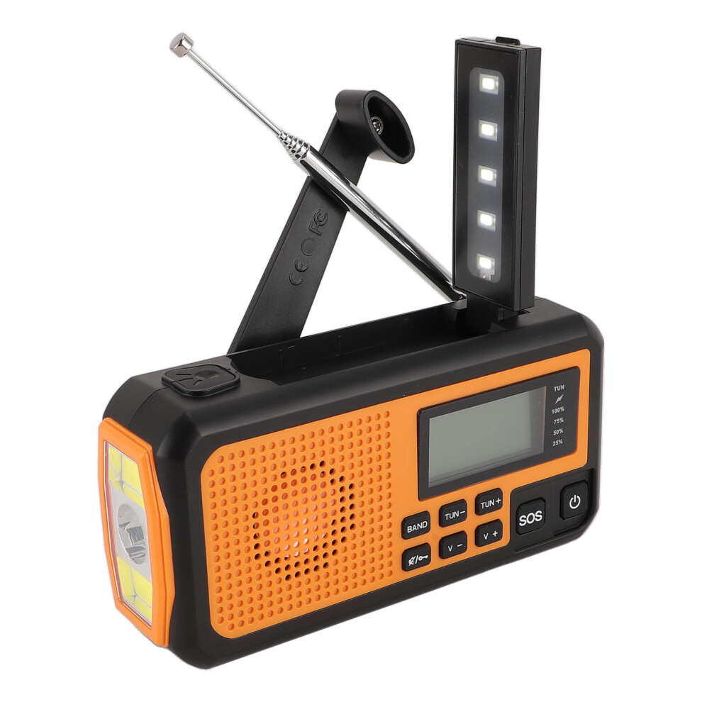 Emergency Hand Crank Solar Radio With 4000Mah Led Flashlight 8411385670184