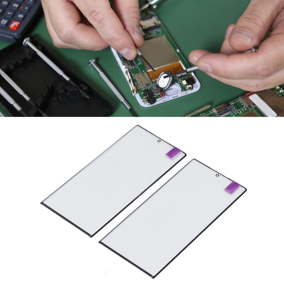 2Pcs Galaxy S22 Ultra Screen Replacement Glass Front Outer Lens Kit 4651386435465