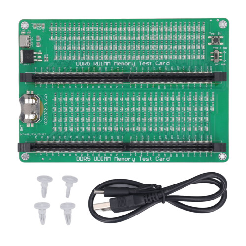 Testeur de mémoire DDR5 PCB de bureau, verte, R/UDIMM 1