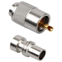 40 Pack UHF/PL-259 Solder Connector Plug with Reducer for RG8X, RG8, RG59, LMR-400, RG-213 Coaxial Coax Cable