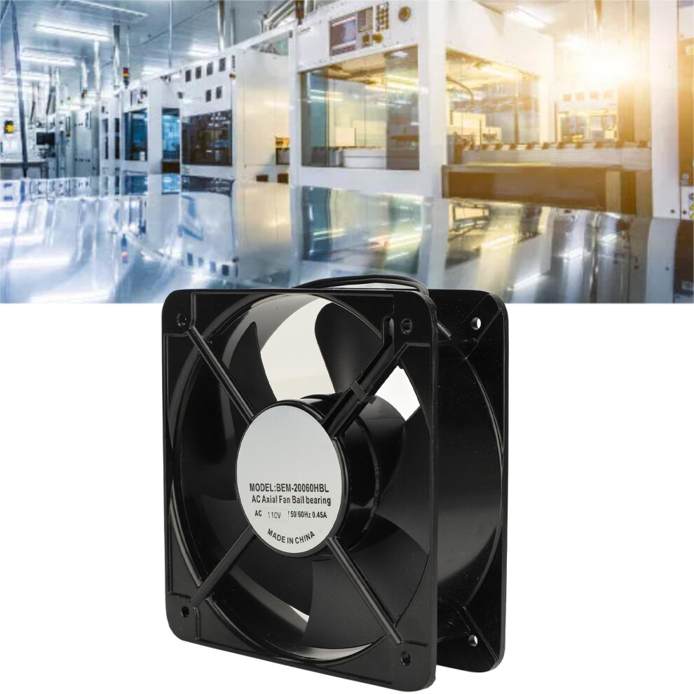 8In Quiet Axial Flow Fan 285Mâ³/H Wall Mount 20X20x6cm 110V 4601391118990