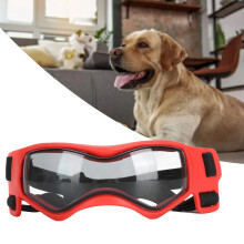Lunettes de protection pour chien rouges S 13x5x4cm Silicone+PC UV