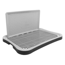 Hundetrainingtoilette mit herausnehmbarer Wandspalte, tragmes Mesh, 51x38x6cm Schwarz