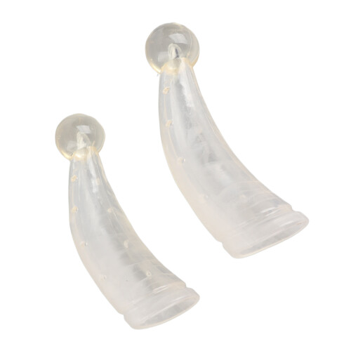 Thickened Silicone Cow Horn Protector with Clamps, 21x8cm 1