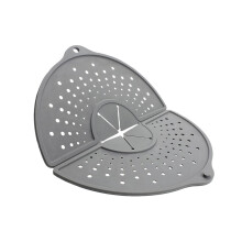 Splatter Cover, Dishwasher Safe Foldable Oil Splash Cover,-Grey