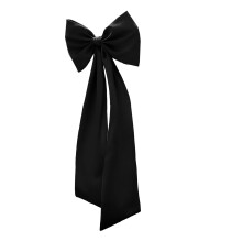 User Friendly Polyester Large Bowknot Solid Color for-Black