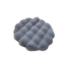 Katzen-Hundebett, pelziger Bezug, langhaarige, weiche-Grau 30cm