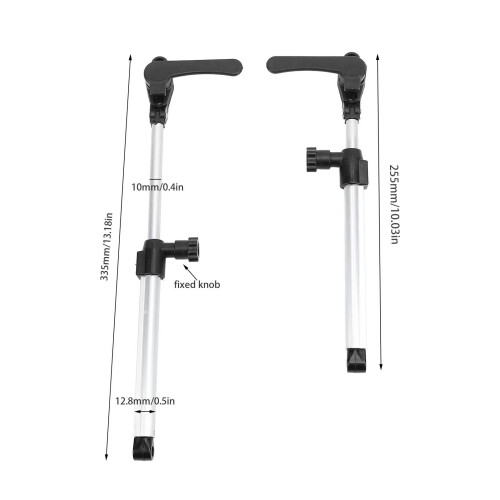 Supporti per finestra in alluminio da 335 mm per camper e caravan, asta regolabile 1