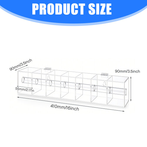 Professional Label Storage Box 7 Slot Acrylic Wall Mount 2