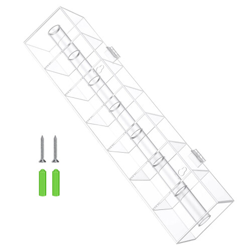 Professional Label Storage Box 7 Slot Acrylic Wall Mount