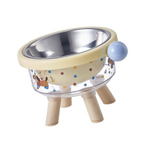 Support de bol ergonomique pour chien, facile à nettoyer,-Jaune