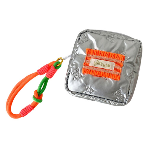 Stylish Silver Bowknot Waterproof Sanitary Pad Storage Pouch-o